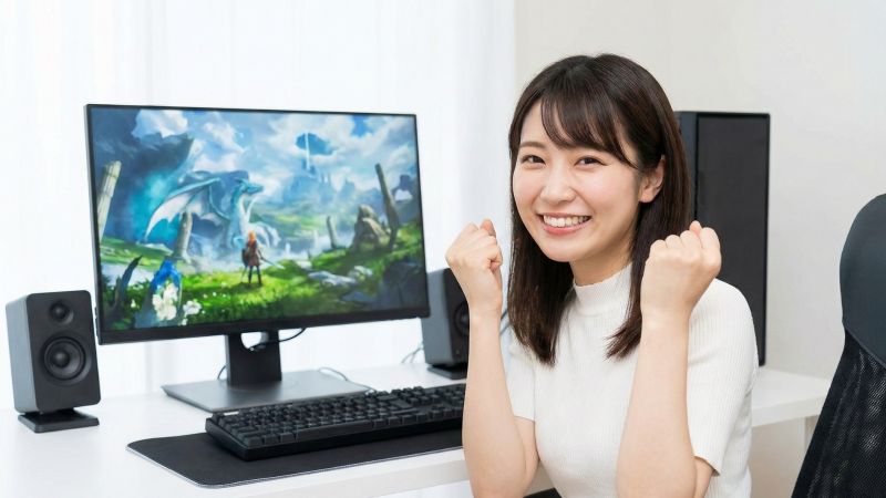 カクつきが解消され快適にゲームを楽しむゲーマー