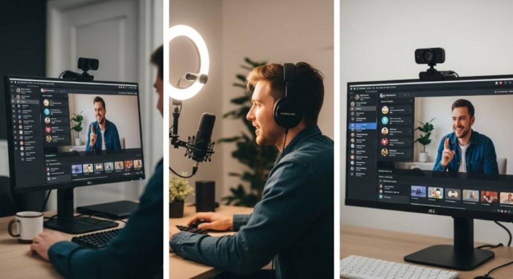ゲーミングPCを動画配信やオンライン会議で活用している3つのシーンをコラージュしたアイキャッチ画像
